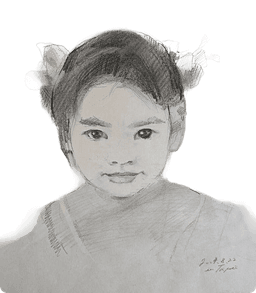 Sculpture of a child